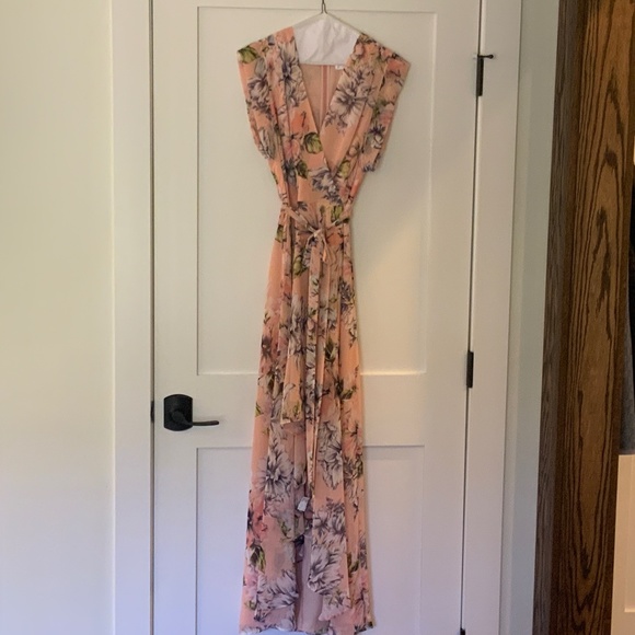 Eliza J Floral Ruffle High/Low Maxi Dress - Picture 3 of 3